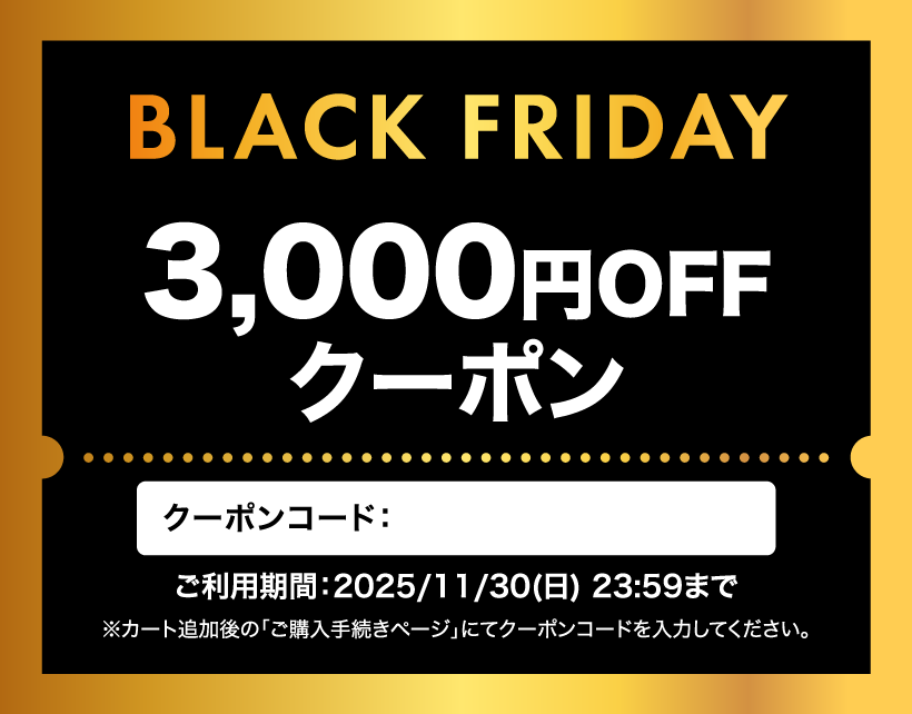 ブラックフライデー3000円引き
