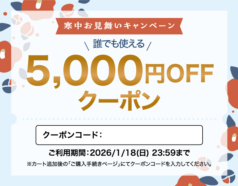 寒中お見舞いキャンペーン5000円引き