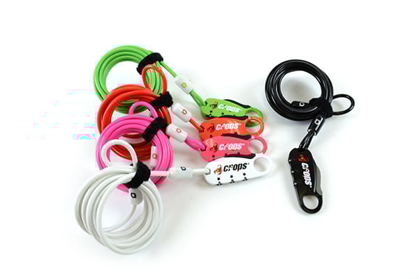 クロップス／SPD07 CROPS(クロップス) ループワイヤー錠【ダイヤル式 180cm ワイヤーロック】