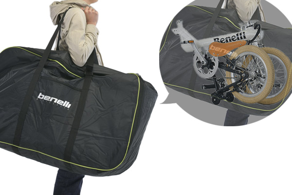 ベネトン折りたたみ自転車(アルミ製・１２インチ。レアもの)+キャリーバッグ ベネトン折りたたみ自転車(アルミ製・12インチ。レアもの)+キャリー