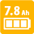 バッテリー容量7.8Ah