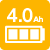 バッテリー容量4.0Ah