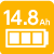 バッテリー容量14.8Ah
