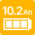 バッテリー容量10.2Ah
