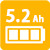 バッテリー容量5.2Ah