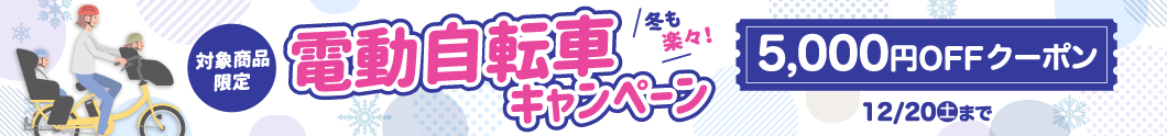 冬も楽々！電動自転車クーポン