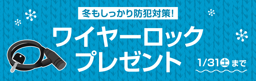 ワイヤーロックプレゼント