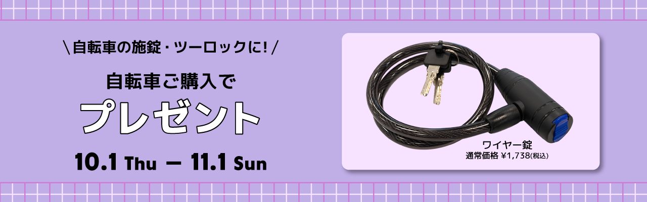 ワイヤー錠プレゼントキャンペーン