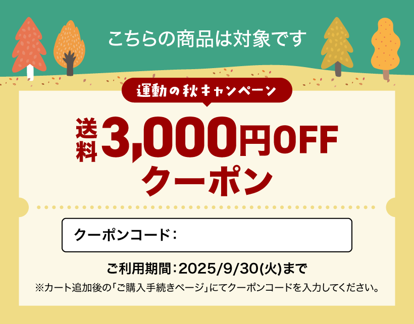 送料3000円OFFクーポン