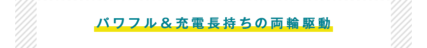 パワフル＆充電長持ちの両輪駆動　ブリヂストン（BRIDGESTONE）ステップクルーズe(STEPCRUZe)