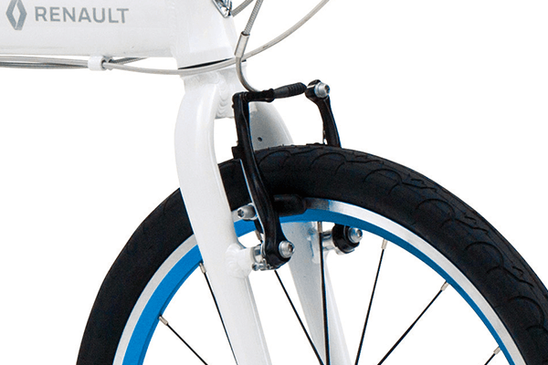 前後とも、効きが良く確実な制御を実現するVブレーキをセレクト。