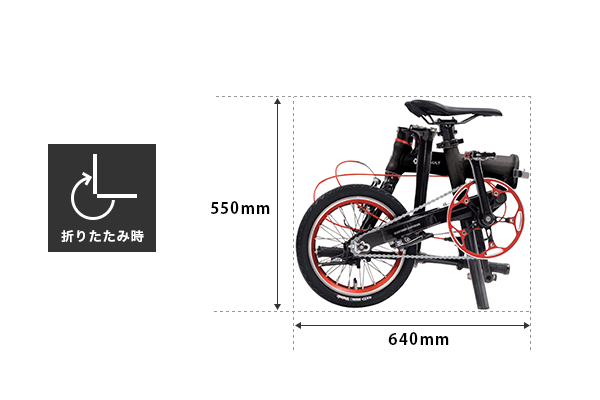 RENAULT 折りたたみ自転車 ブラック 2022年製 ルノー 送料無料！RENAULT PLATINUM LIGHT6 折り畳み自転車 14