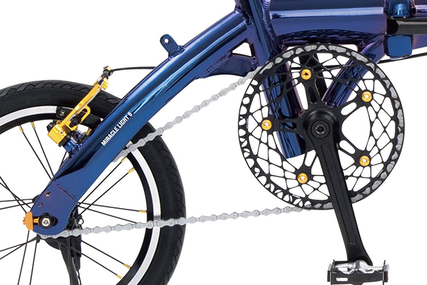 サビに強いチェーンを使用。お手入れが簡単！