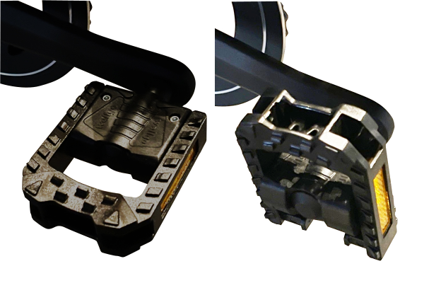 折りたたみが可能なペダルのため室内での保管時に便利です。