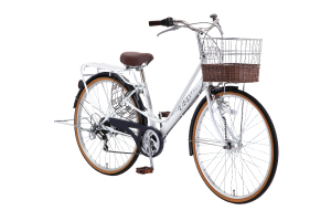 ホワイト/ネイビー／ラファーレ 6Sオート［26インチ］［外装6段変速］［クラス27キャリア］