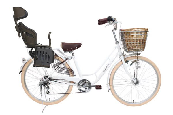 サカモトテクノ ヘッドレスト付きチャイルドシート搭載CONFITURE(コンフィチュール) 子供乗せ自転車 26インチ