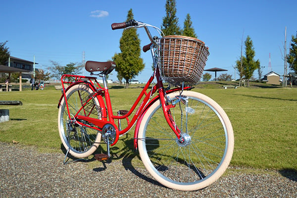 赤系の自転車