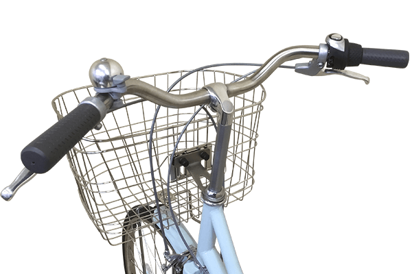 サビに強いステンレス製で、握りやすい角度に設計されたハンドル。