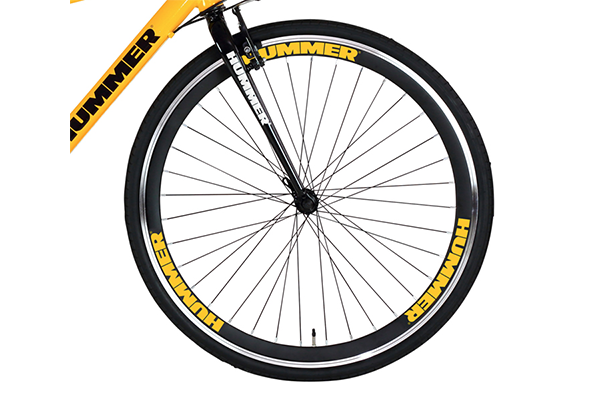 ハマー クロスバイク イエロー ディープリム 防犯登録込み 点検整備済