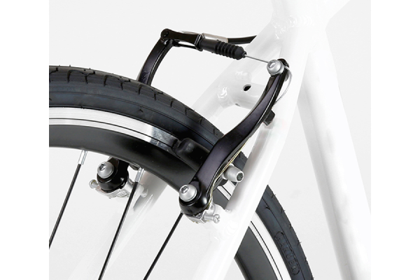 軽い力で操作が可能で高い制動力のVブレーキを採用。