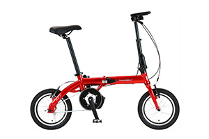 レッド／TRANS MOBILLY AL-FDB140E［14インチ］［アルミフレーム］［折りたたみ］