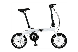 ホワイト／TRANS MOBILLY AL-FDB140E［14インチ］［アルミフレーム］［折りたたみ］