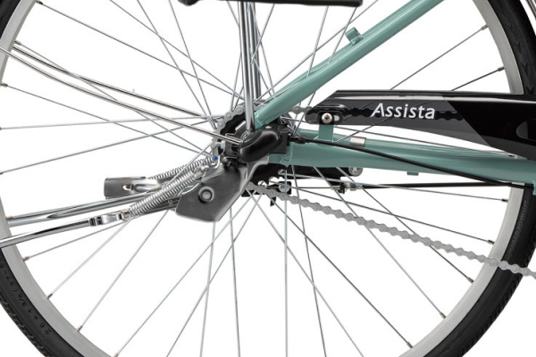 内装式のため、チェーンが外れることがかなり少なく止まった状態でも変速が可能です。