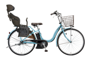 E.Xマリノブルー／【電動子乗せセット】ヘッドレスト付チャイルドシート搭載アシスタU STD［内装3段変速］［24インチ］［26インチ］