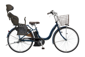 E.Xモダンブルー／【電動子乗せセット】ヘッドレスト付チャイルドシート搭載アシスタU STD［内装3段変速］［24インチ］［26インチ］