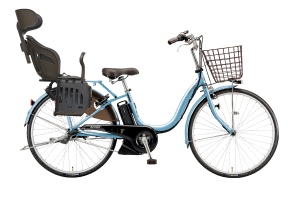 E.Xマリノブルー／【電動子乗せセット】ヘッドレスト付チャイルドシート搭載アシスタU STD［内装3段変速］［24インチ］［26インチ］