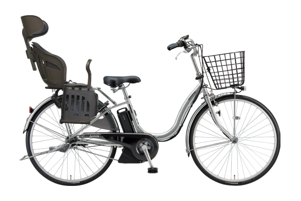 電動アシスト自転車 チャイルドシート付き シルバー 電動子乗せセット】ヘッドレスト付チャイルドシート搭載アシスタ