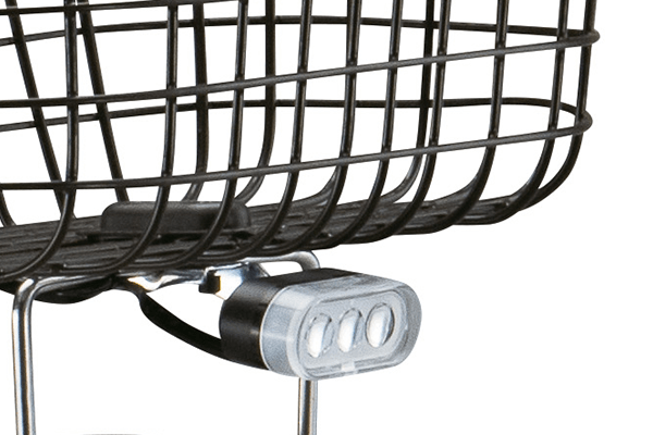 バスケット下取付けタイプの小型バッテリーライト。