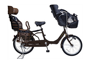 ガーネットブラウン／ヘッドレスト付きチャイルドシート搭載Birthday(バースデイ)［内装3段変速］［20インチ］［クラス27キャリア］［3人乗り対応］