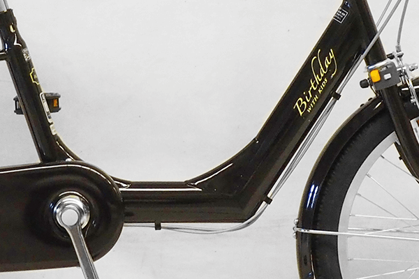 またぎやすく、お子様を乗せても大丈夫なように頑丈に設計されたフレームを採用。