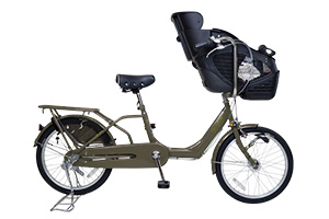 マットオリーブ／Birthday(バースデイ) -20インチ前子乗せ付きモデル-［内装3段変速］［20インチ］［クラス27キャリア］［3人乗り対応］