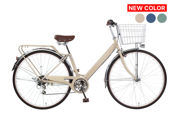 Amazon | シティサイクル ホワイト 白 自転車 パラレルフレーム
