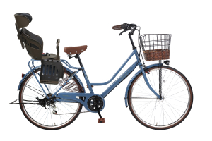 ダスティブルー／ヘッドレスト付きチャイルドシート搭載Dia Resto(ディアレスト) ［外装6段変速］［26インチ］［クラス27キャリア］