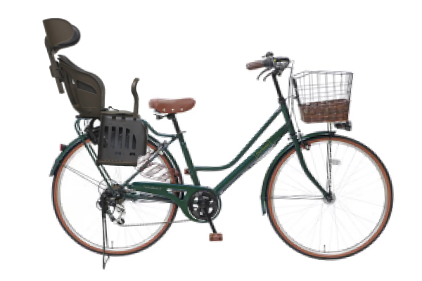 青いシティサイクル チャイルド 力強