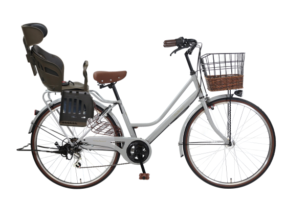 ヘッドレスト付きチャイルドシート搭載Dia Resto 子供乗せ自転車 26