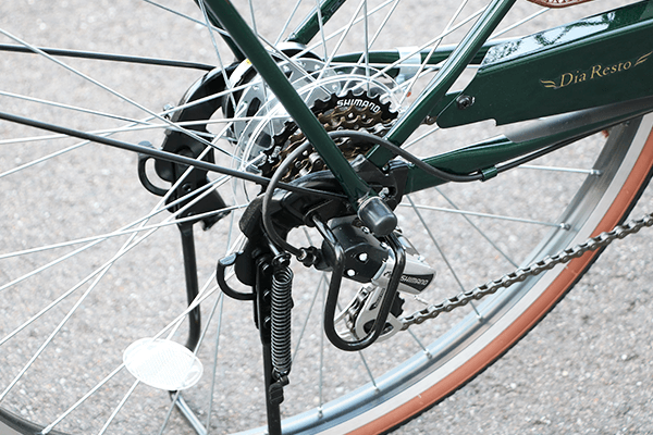 ヘッドレスト付きチャイルドシート搭載Dia Resto 子供乗せ自転車 26