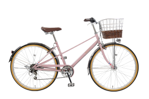 【通学自転車まるごとセット】Mixte City/ダスティピンク