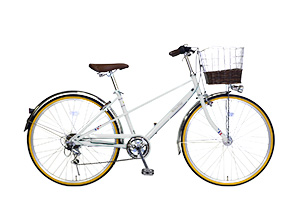 【通学自転車まるごとセット】Mixte City/ホワイト