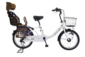 ホワイト／ヘッドレスト付チャイルドシート搭載limini(リミニ） ［内装3段変速］［20インチ］