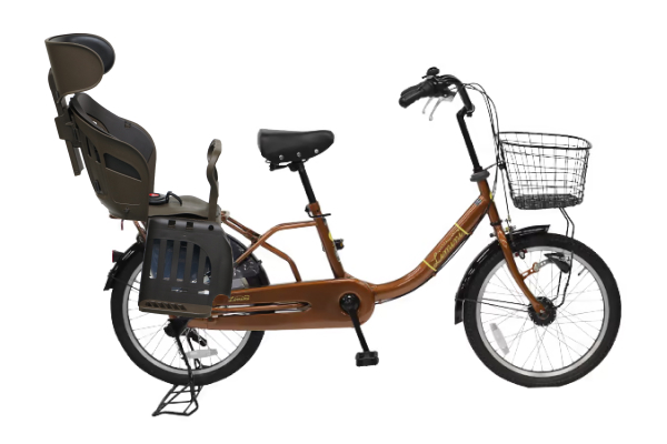 ヘッドレスト付チャイルドシート搭載limini 子供乗せ自転車 20インチ 