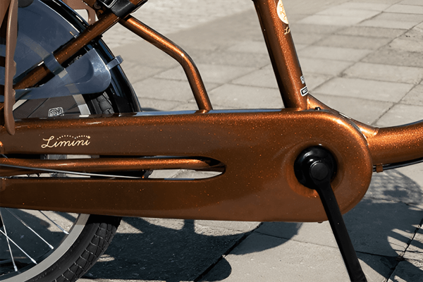 【引き取り限定】　非電動　子供乗せ自転車　limini+ ブラウン 4ヶ月使用 車・バイク・自転車 【引き取り限定】 非電動 子供