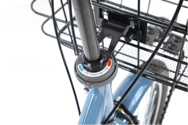 駐輪時や荷物の載せ降ろし時に便利。