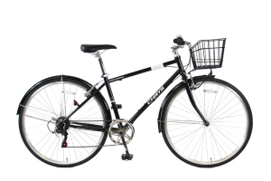 パールブラック／カゴ付きCHRYS(クライス) ［クロスバイク］［外装6段変速］［700C］