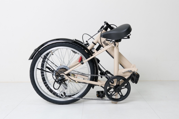 折りたたみ自転車 ホワイト ブラウンサドル LUCENT(ルーセント) 折りたたみ自転車 20インチ | 自転車通販