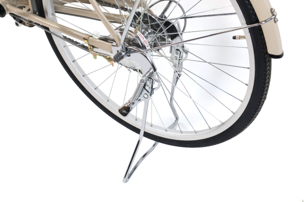 荷物を載せても安定感の高い両立スタンドを搭載。