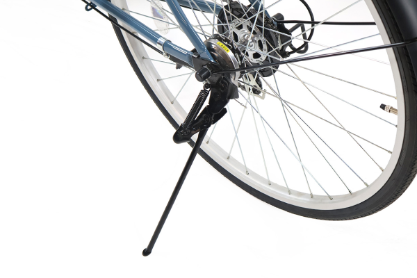 片足スタンドは車体を持ち上げずに停車が可能です。